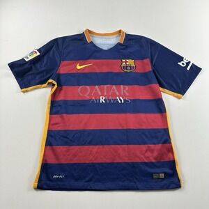 BARCELONA NIKE 2015 SOCCER FUTBOL HOME JERSEY #10 LIONEL MESSI MENS LARGE